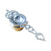 Silver Coated Brass Traditional Tea Strainer with Holder Artifacts and Gift Item