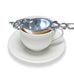 Silver Coated Brass Traditional Tea Strainer with Holder Artifacts and Gift Item