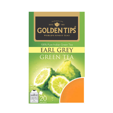 Earl Grey Green Envelope - Tea Bags - Golden Tips Tea (India)