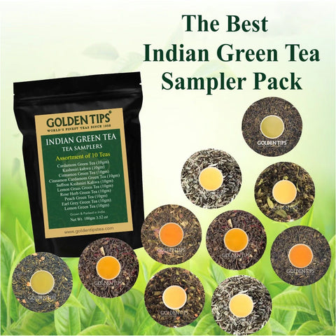 Green Tea Sampler Pack - Golden Tips Tea (India)